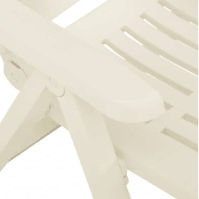 Mode Chaises inclinables de jardin CHEZ YIYI Set de 2 Fauteuil de relaxation élégant Plastique Blanc 59x67x106cm _388907688