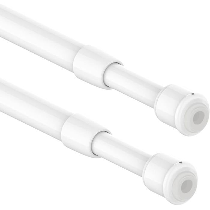 Lot de 2 petites barres télescopiques à pincer tringle à vêtements sans perçage pour store armoire penderie 70-120CM(Φ10mm)
