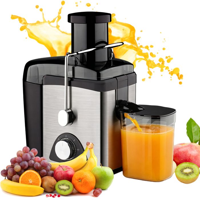 centrifugeuse presse-agrumes électrique pour fruits extracteur de jus automatique facile à nettoyer en acier inoxydable 800w
