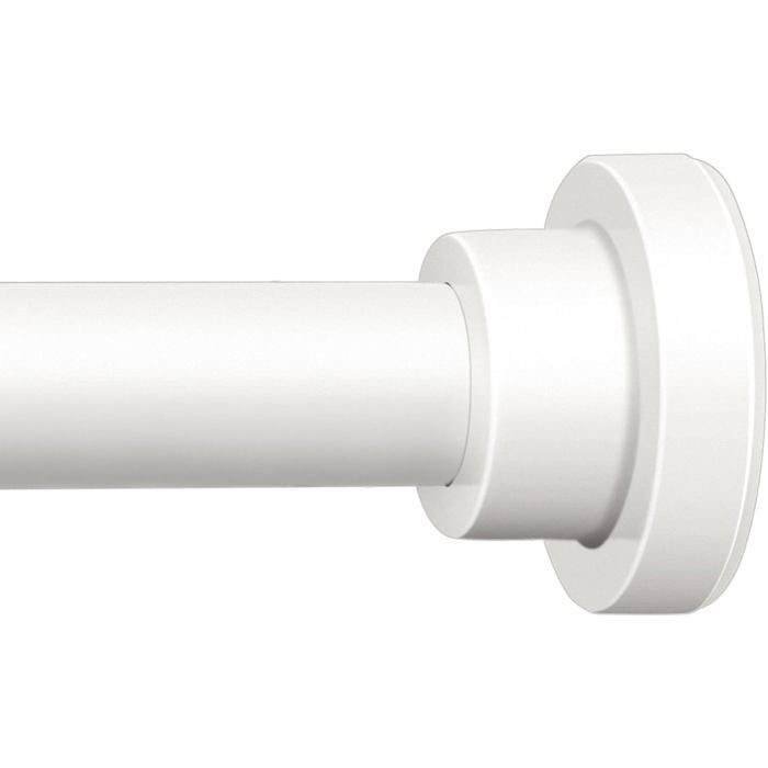 Tringle rideau extensible sans perçage 81-137 cm - acier inoxydable 22 mm embouts élargis 5 mm charge 13 6 kg finition blanche