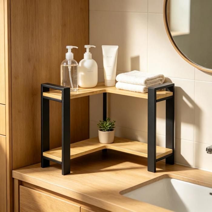 SUPFINE Meuble de Rangement dangle Etagère à épices Moderne Organisateur pour Comptoir Salle de Bain Coiffeuse Cuisine