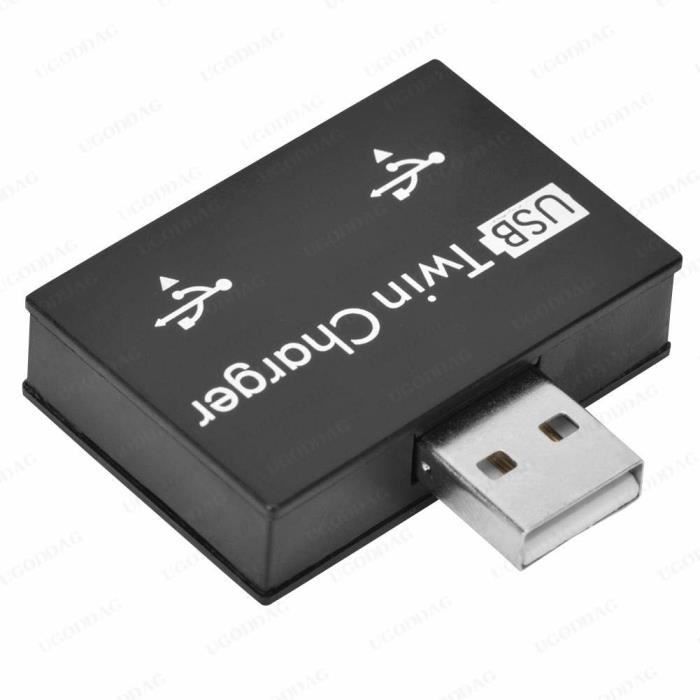 Hub USB 3.0 4 Ports En Alliage D'aluminium - 5 Gbit/s, Plug And Play - Compatible PC, Mac - Noir