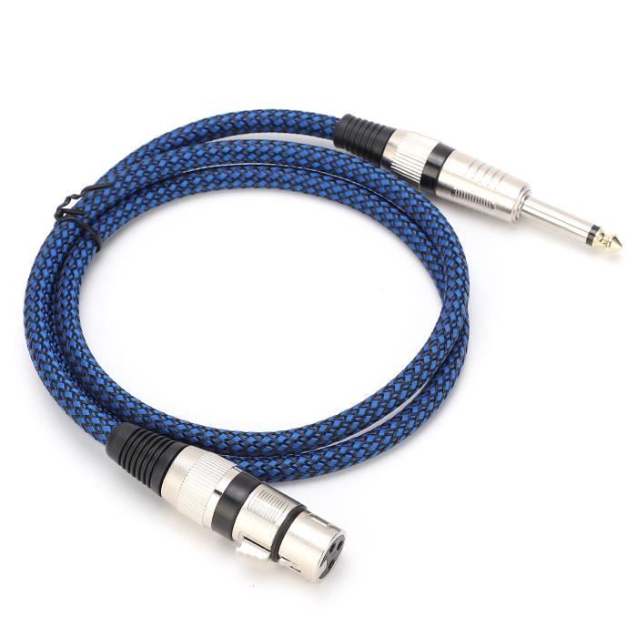 Câble Microphone XLR Femelle Vers Jack 3.5 Mm - 1 Mètre - Cuivre OFC - Compatible Caméras, Enregistreurs