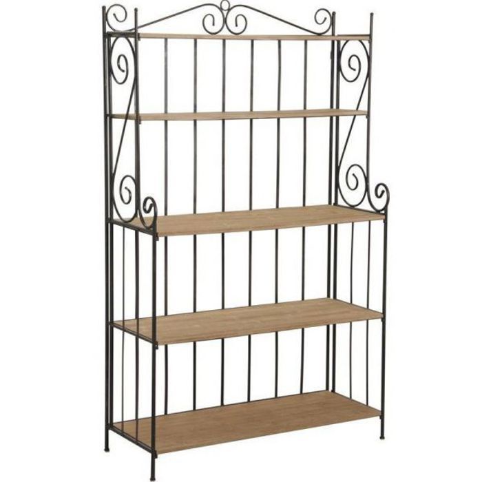 Etagere Bois Et Fer Forge Cdiscount Maison