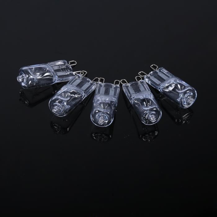 10 PCS G9 Halogène Ampoule 40Watt JCD Type Verre Clair Halogène