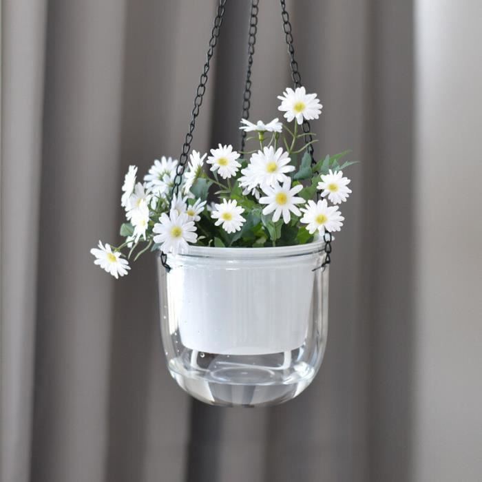 Lot De 2 Pots De Fleurs À Suspendre En Plastique Pour Extérieur Pour