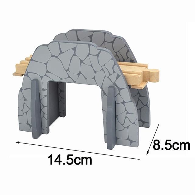 Grotte - Tunnel de pont de voie ferrée en bois pour enfants
