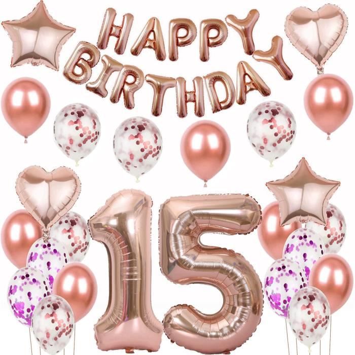Ballon joyeux anniversaire Fuschia 20 ans x 8 - Décoration de salle pour  anniversaire - Creavea