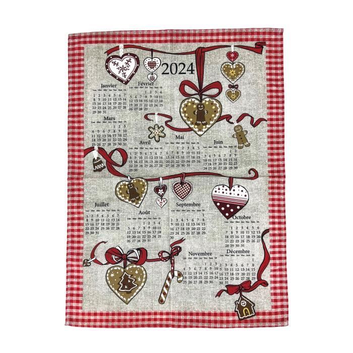 Torchon calendrier 2024 - Manala - Cdiscount Maison
