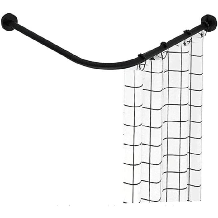 Tringle à Rideau De Douche En L Réglable - Inox Argenté 70-100x70-100cm - Neuf