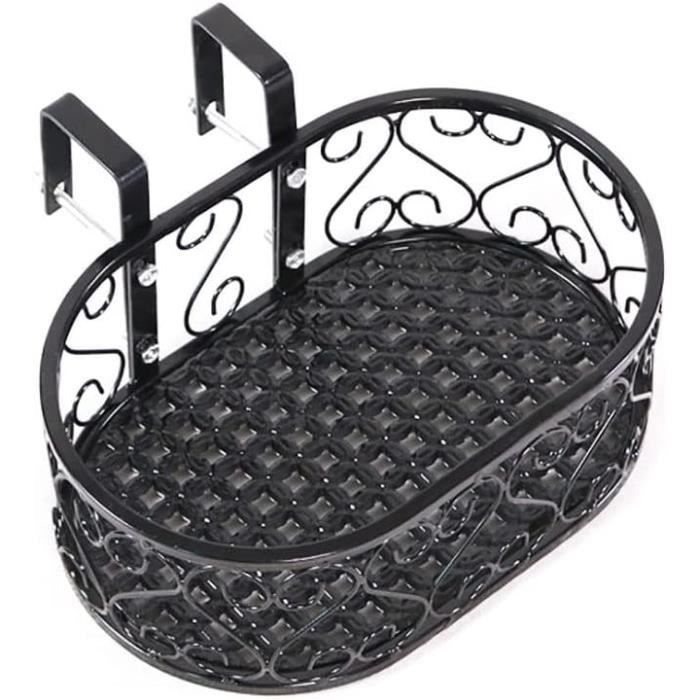 Supports à Fleurs Suspendus Pour Clôture/balcon - Lot De 4, Fer Antirouille - Porte-pots Décoratifs élégants