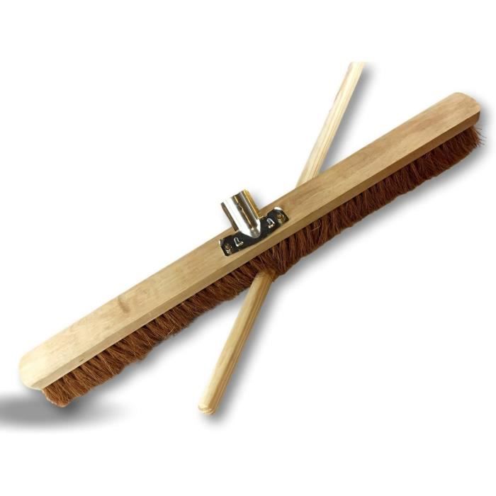 3 Balais Atelier Type Cantonnier 100cm | Fibre Coco Naturel - Avec Manche