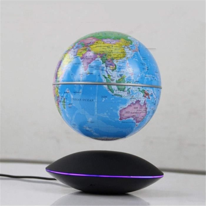 Globe Flottant Rotatif à Lévitation Magnétique 10cm - Jouet Éducatif Bureau Et Décoration Unique