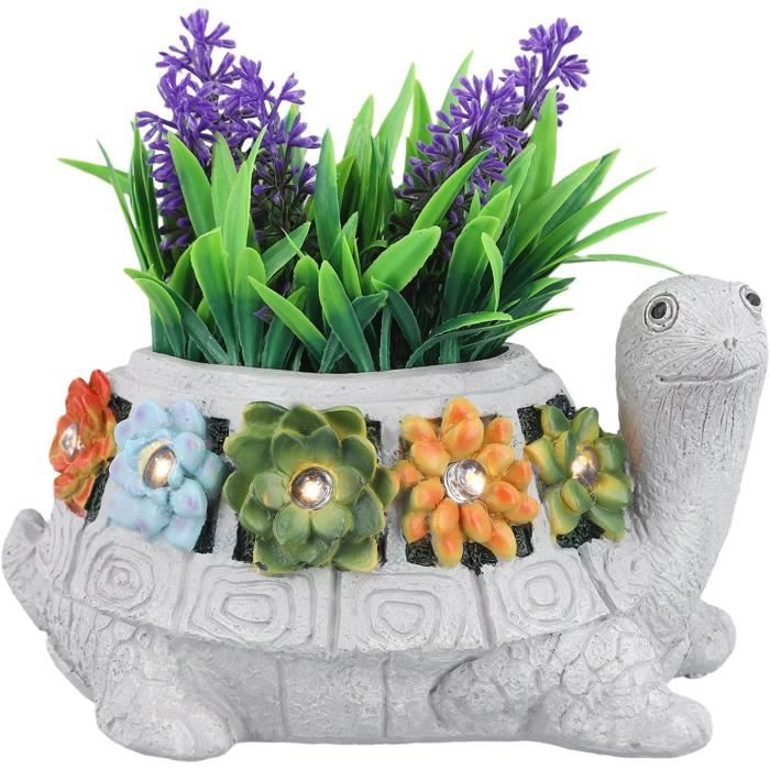 Statue Tortue Jardin Solaire, Ornements Jardin Solaire, Décoration