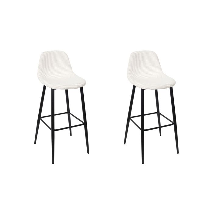 Lot De 2 Tabourets Bois Harald Home Deco Factory - Style Naturel Crush 26x40x26 Cm Marron