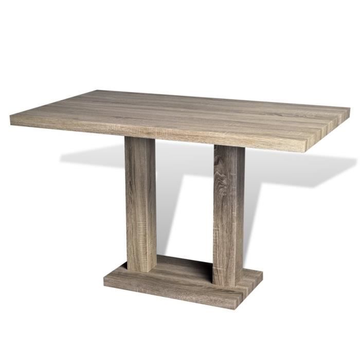 Table en bois aspect chene  Cdiscount Maison