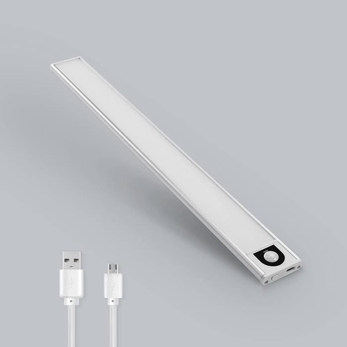 Lampe de Placard, Réglette LED Cuisine Rechargeable par USB, Lumière d'armoire  40cm Sans Fil Portable, Éclairage Cuisine [270] - Cdiscount Maison