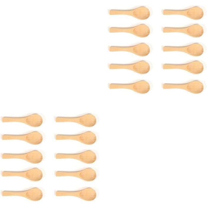 Cuillères En Bois Mini - Lot De 3 Cuillères à Miel/thé - 17 Cm - Ustensile Cuisine Naturel Et écologique