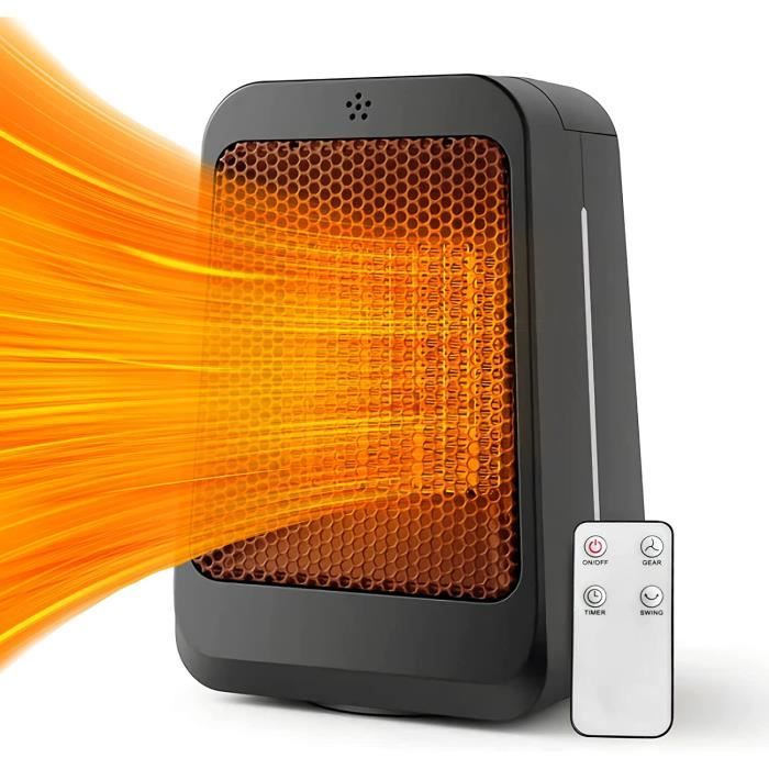 2pièces 500 Watts Chauffage Soufflant Ceramique Mini Chauffage Soufflant Chauffage Dappoint éConomique Portable Prise Avec Thermostat Et Minuterie | Leroy Merlin