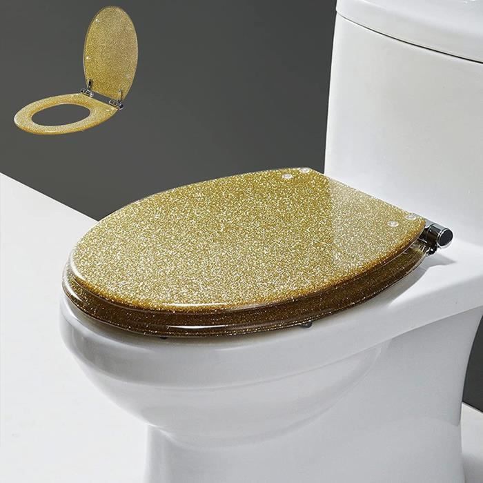Abattants Wc - Abattant Standard Lunette Toilettes Universelle 42 X 36 45  Résine Design Gris À Paillettes Siège Cuvet - Cdiscount Bricolage
