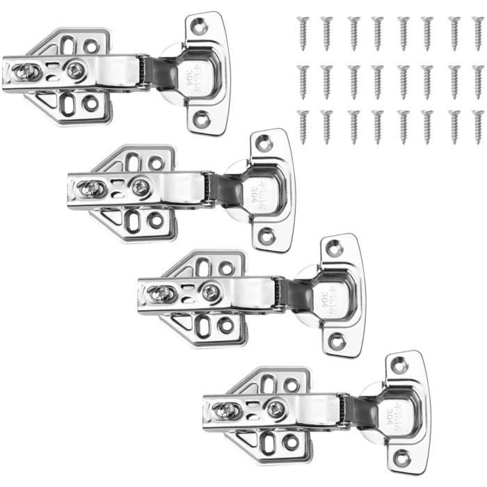 Lot De 3 Charnières Acier Inoxydable Pour Glacières Igloo – 6x3,3 Cm, 12 Vis Incluses, Jusqu'à 165 QT