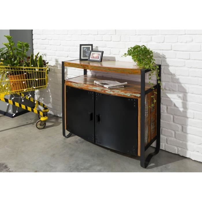 Commode - Fer et bois massif recyclé laqué (multicolore) - INDUSTRIAL 41 Commode - Fer et bois massif recyclé laqué (multicolore) - INDUSTRIAL 41