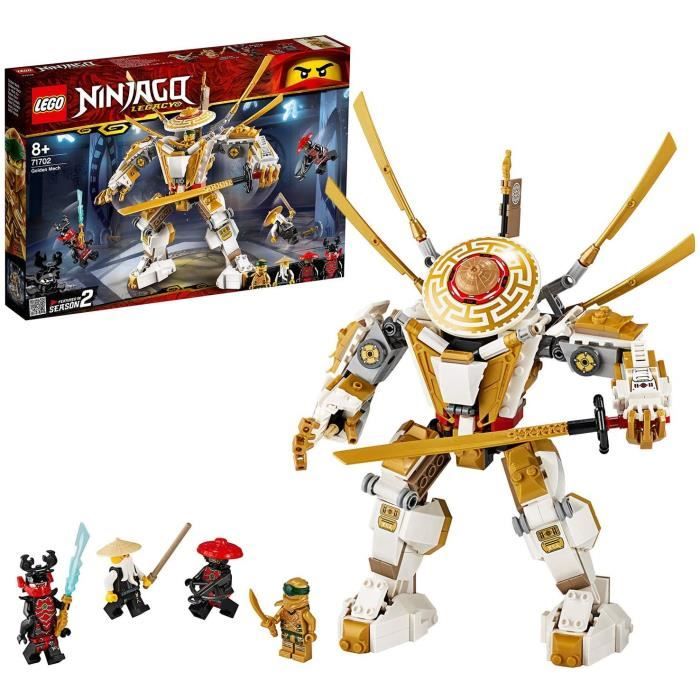 Jeux de construction LEGO NINJAGO, Legacy Figure d'action, Le robot d'or avec Lloyd, Wu et le General Kozu, Set de const 52889
