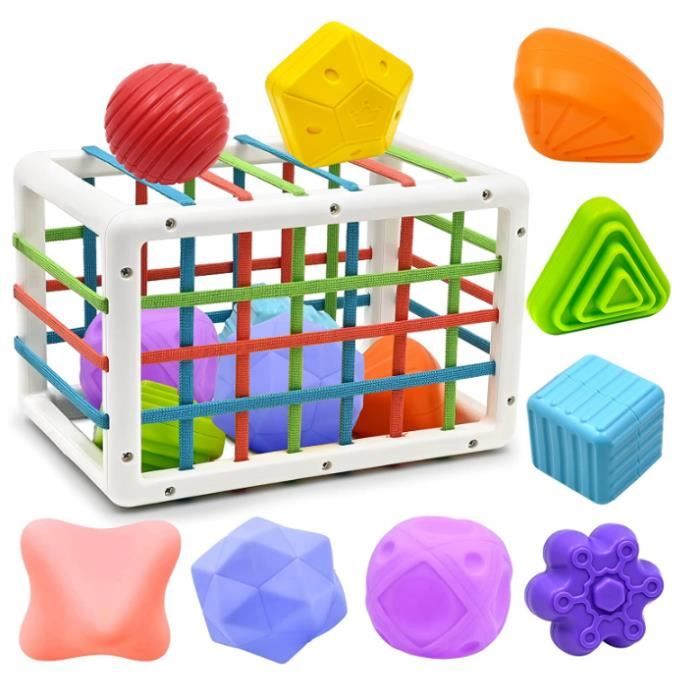 Jouet Bebe 1 2 Ans, Montessori Sensoriel Jeux pour Bébé 6 9 12 18 Mois,  Trieur de Formes avec Boules Texturées Balles Sensorielles - Cdiscount  Puériculture & Eveil bébé