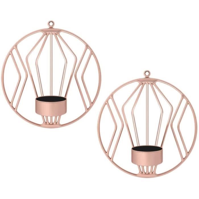 Lot De 2 Bougeoirs Ronds Vintage En Fer Noir – Poignée Conique, Pour Mariage Ou Décoration Intérieure