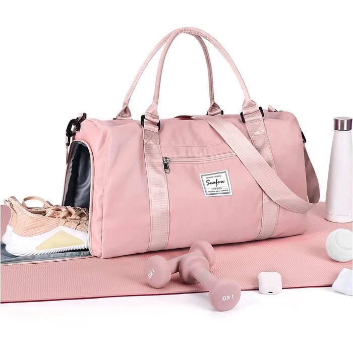 Sac de Sport Femme Homme avec Compartiment à Chaussures et Poche Humide, Sac de Sport pour Fille