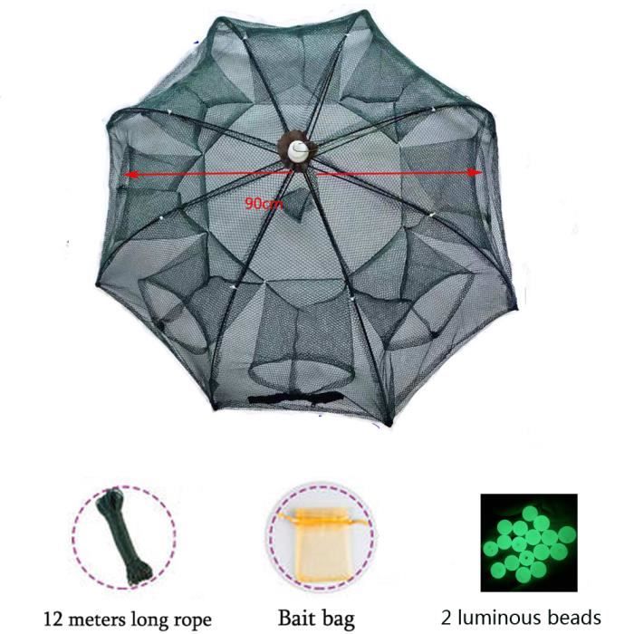 Filet De Pêche Pliable 50cm - Piège à Crevettes, Appâts - Portable, Ouverture Type Trappe