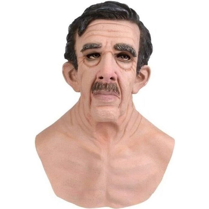 Kjfun Masque Realiste Latex Vieillard Halloween Humain Rides Masque Visage Masques Homme Disgu Cosplay Costume Masquerade Party 674 Cdiscount Maison