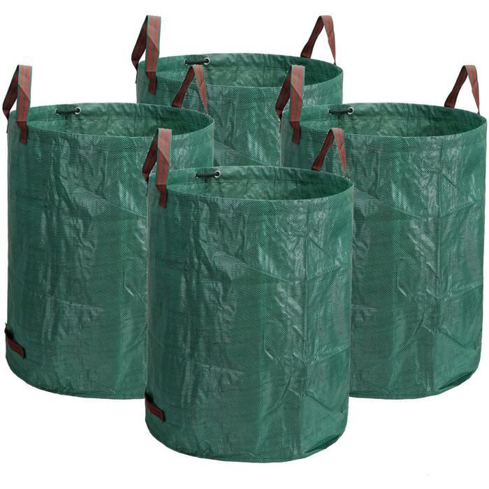 4 x heavy duty vert tissé jardin déchets ordures sac sac 112 litres pp tissé 