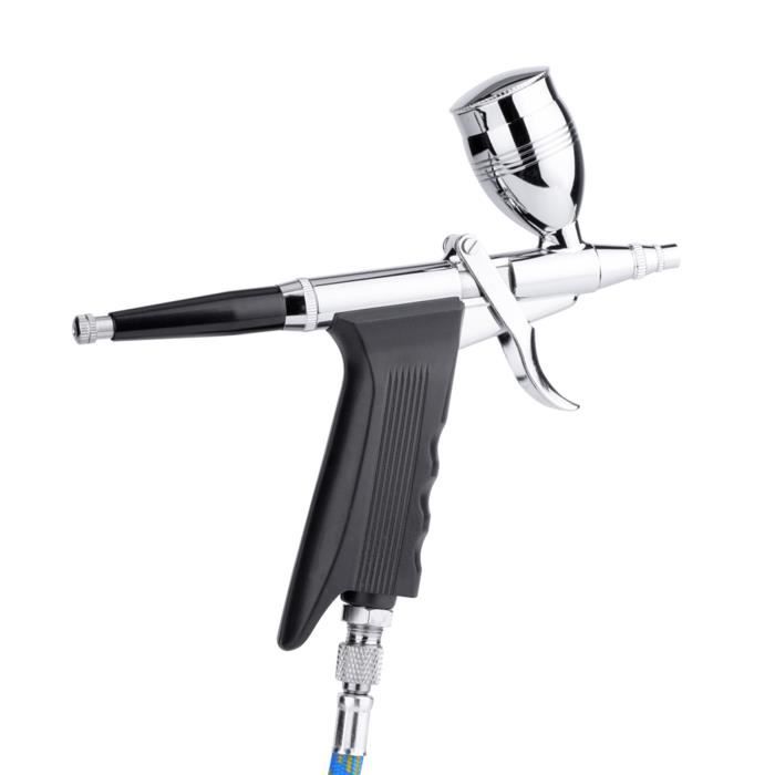 Aérographe Gravité 0.8 Mm - Pistolet à Peinture Pneumatique - Pot 125 Ml - Pour Maquettes, Voitures, Customisation