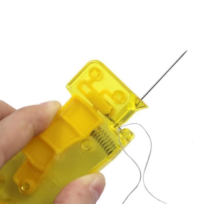 Couleur 1pc jaune Enfile-Aiguille Automatique, Outil de Bricolage, Machine à Main de Maison, Dispositif de Fi