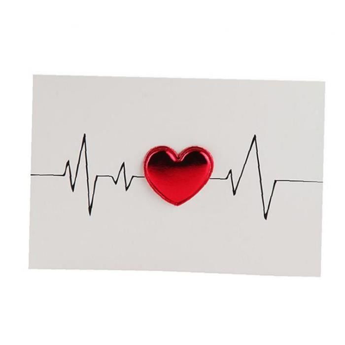 carte de voeux avec enveloppe - carte faite à la main Saint-Valentin blanc à lintérieur. amour 14 x 14 cm PurrPet in love chat cœur