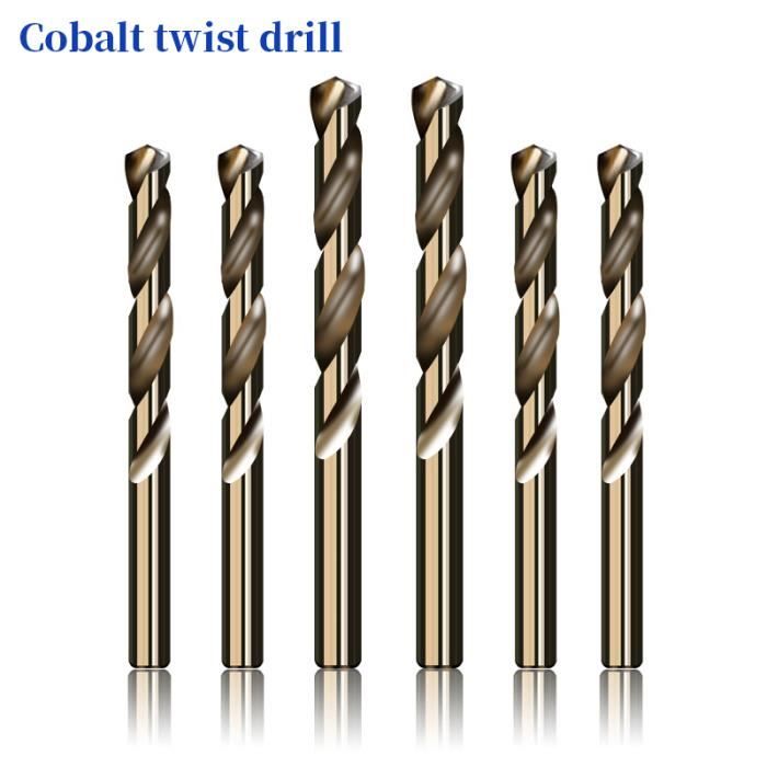 20 Forets Cobalt HSS M35 1/8" - Longueur Jobber, Pointe 135°, Pour Métaux Durs