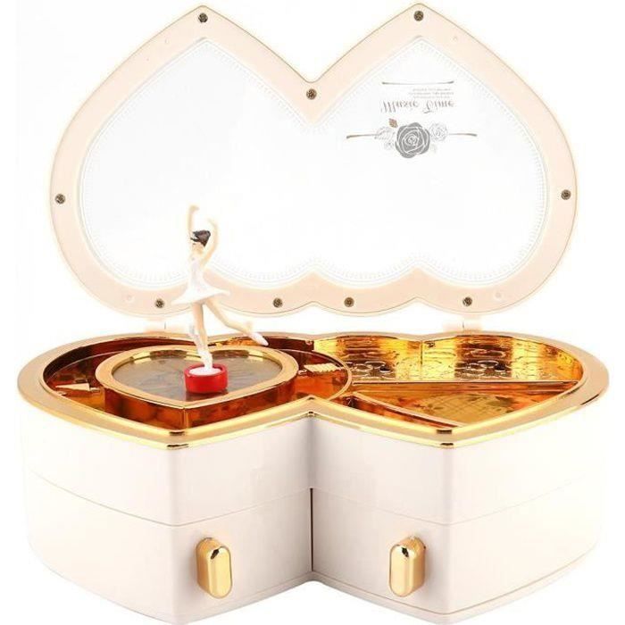 Hombrima Boîte à Bijoux Musicale Avec Collier, Bracelet, Boîte De