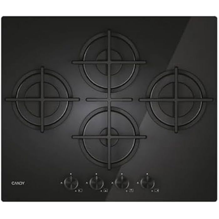 Table de cuisson à gaz CANDY Moderna 4 feux Verre trempé Grilles lavables au lave vaisselle - vue 2