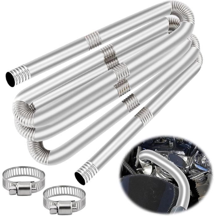 X AUTOHAUX Lot de 10 ressorts universels pour tuyau d'échappement de moto avec crochet 65 mm 6,5 cm en acier inoxydable