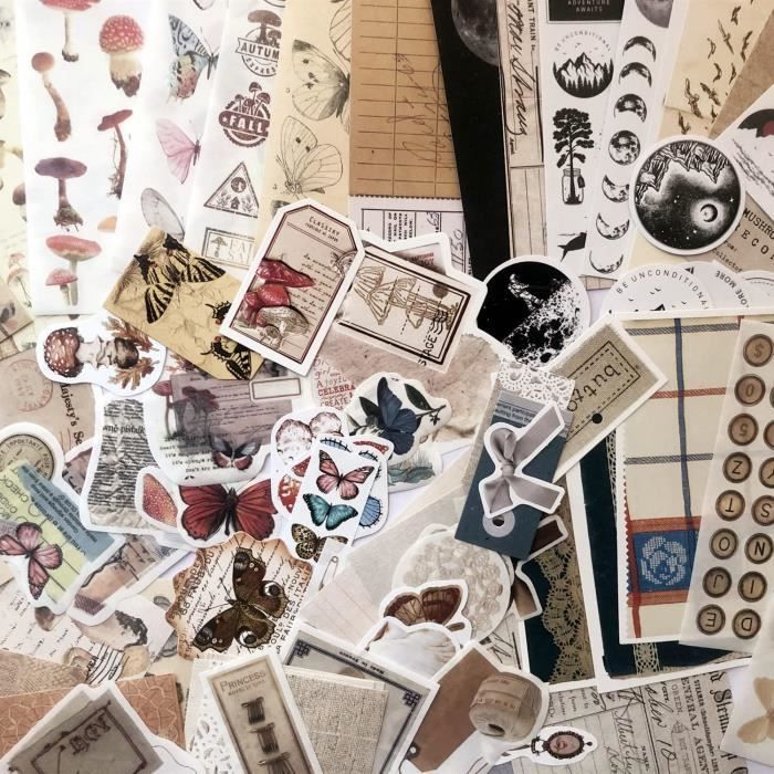 Lot De 180 Autocollants Scrapbooking Paysage - Autocollants Esthétiques Pour Album Photo Et Planificateur