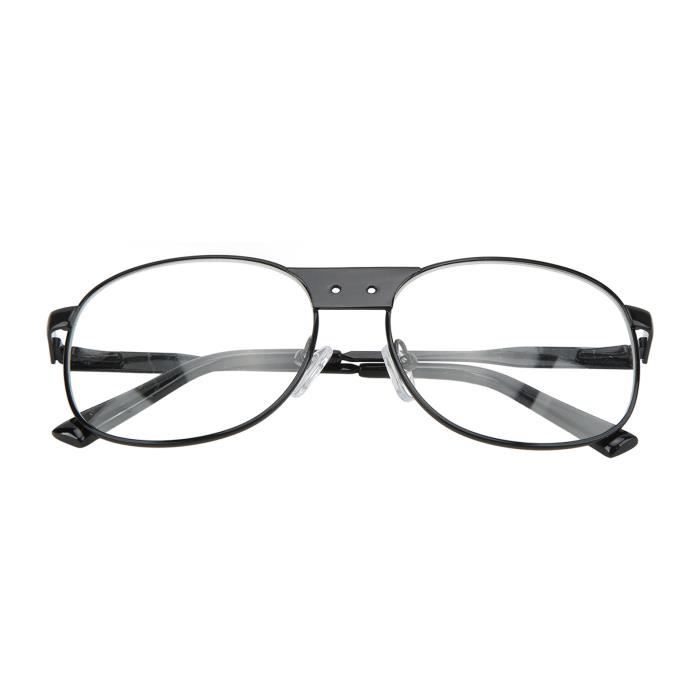 Lunettes Carrées Transparentes Sans Correction - Monture Métal Rétro - Verres HD - Unisexe - Style Vintage - Coussinets Nez Silicone