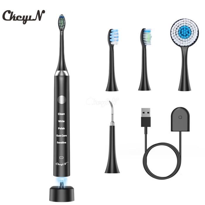 CkeyiN-Brosse a dents electrique-5 Mode-3 en 1-Charge avec l