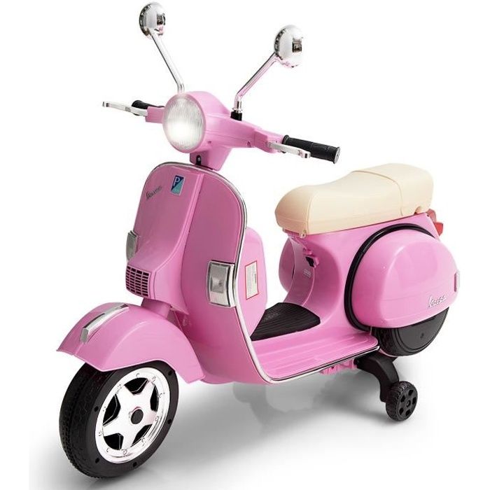 COSTWAY VESPA Moto Scooter Electrique 6V pour Enfants 3 Roues Fonction