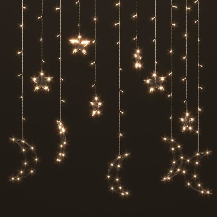 Guirlande Lumineuse étoiles 6m - 40 LED, Alimentation Piles, 2 Modes (clignotant/fixe), IP54 - 7
