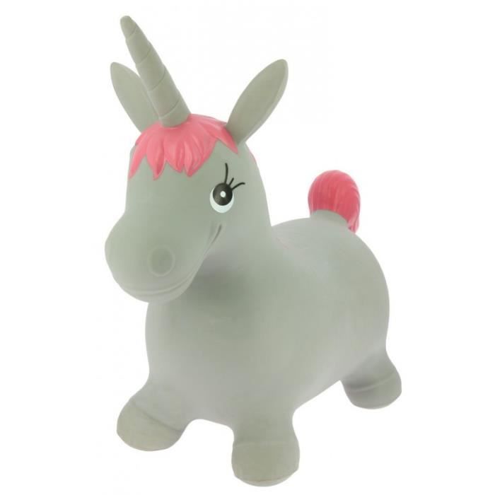 Lexibook Licorne Sauteuse Gonflable – Saut Extérieur Intérieur, Équilibre Et Motricité, Pompe Manuelle Incluse, Rose, BG050UNILXB