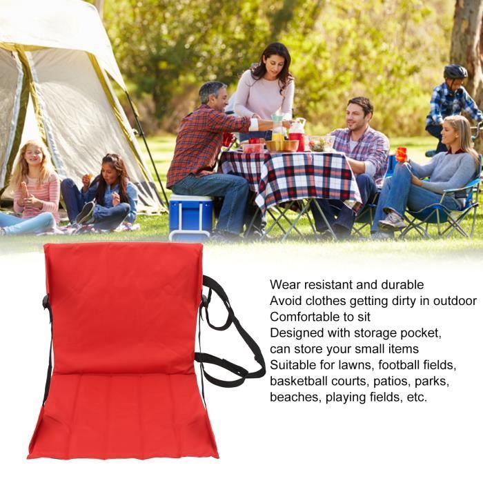 Siège Pliant Portable Avec Dossier Pour Camping, Voyage, Sport - Coussin En Tissu Oxford - Neuf