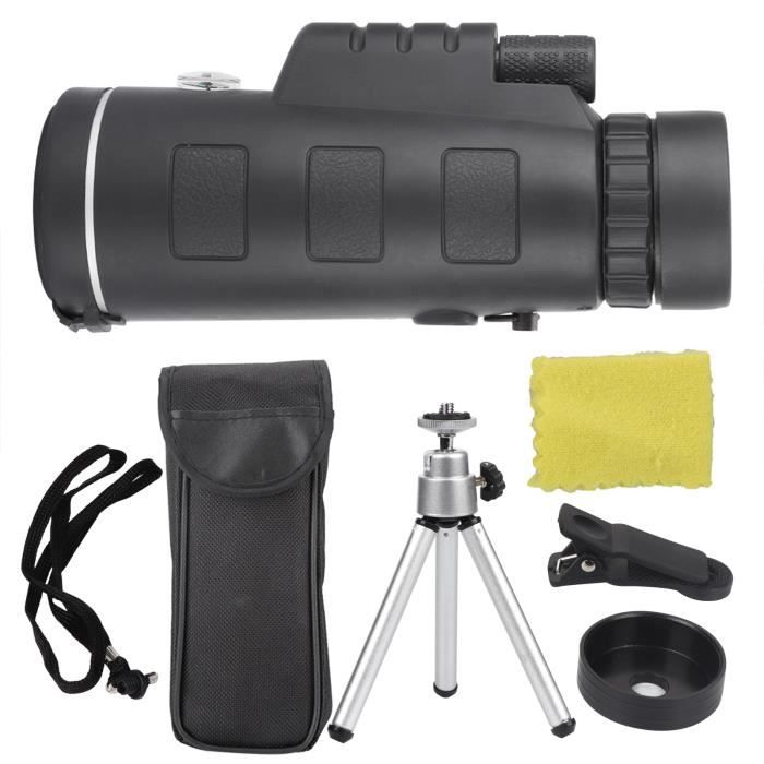 Télescope Monoculaire 80x100 Avec Adaptateur Smartphone Et Trépied - Grossissement Puissant, Idéal Observation Oiseaux Et Nature