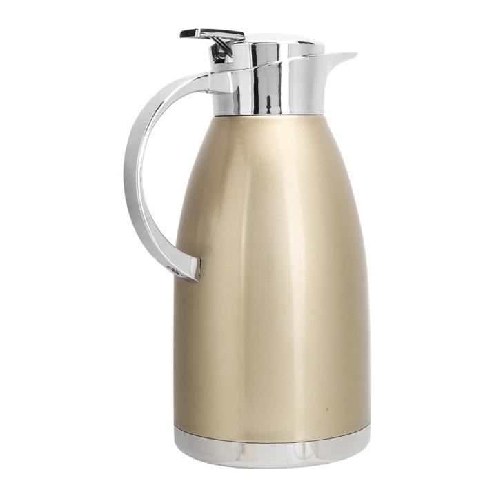 Bouilloire Isotherme 2L En Acier Inoxydable 304 - Double Paroi, Maintien Chaud 24h - Pour Café, Thé, Eau Chaude