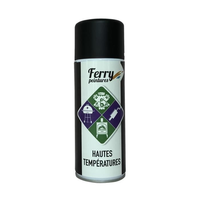 Bombe de peinture MOTIP M04031 haute température noir 400 ml